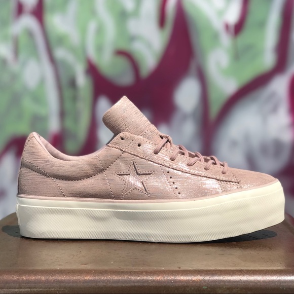 taupe platform converse